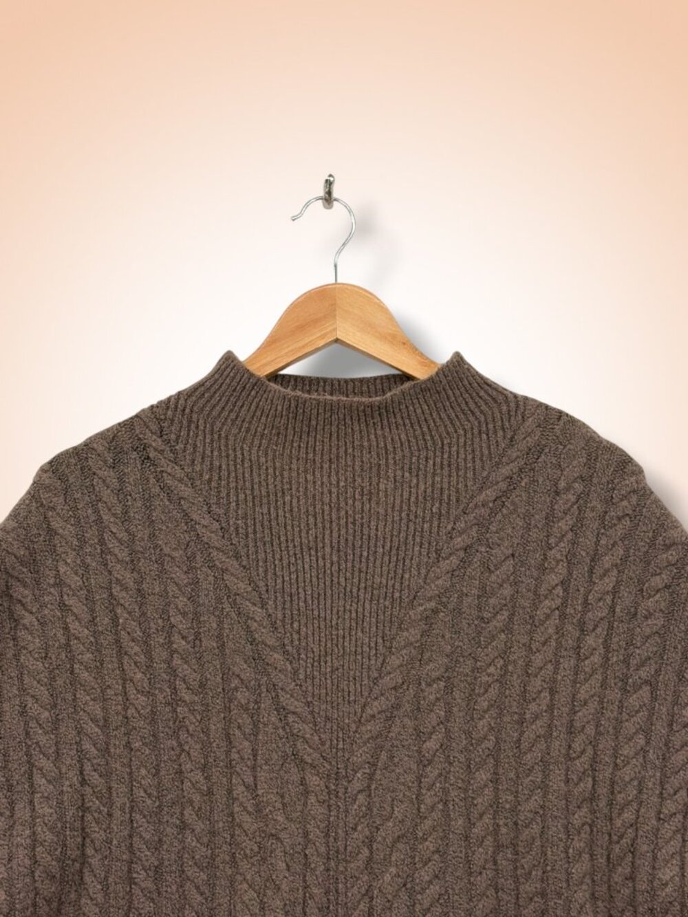 Express Cable Knit Cap Sleeve Mock Neck Sweater XS - Picture 5 of 6